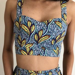 Zara two piece crop top and circle skirt.